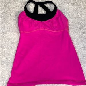 Pink lululemon tank top